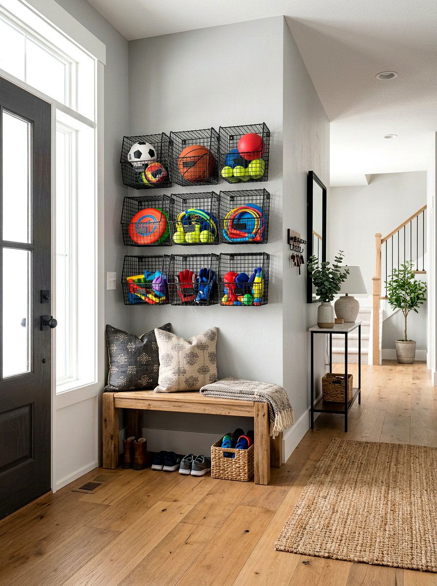 Wire Wall Basket - 30 toy storage ideas