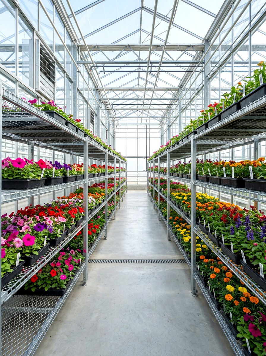 Wire mesh shelving - 30 greenhouse shelving ideas