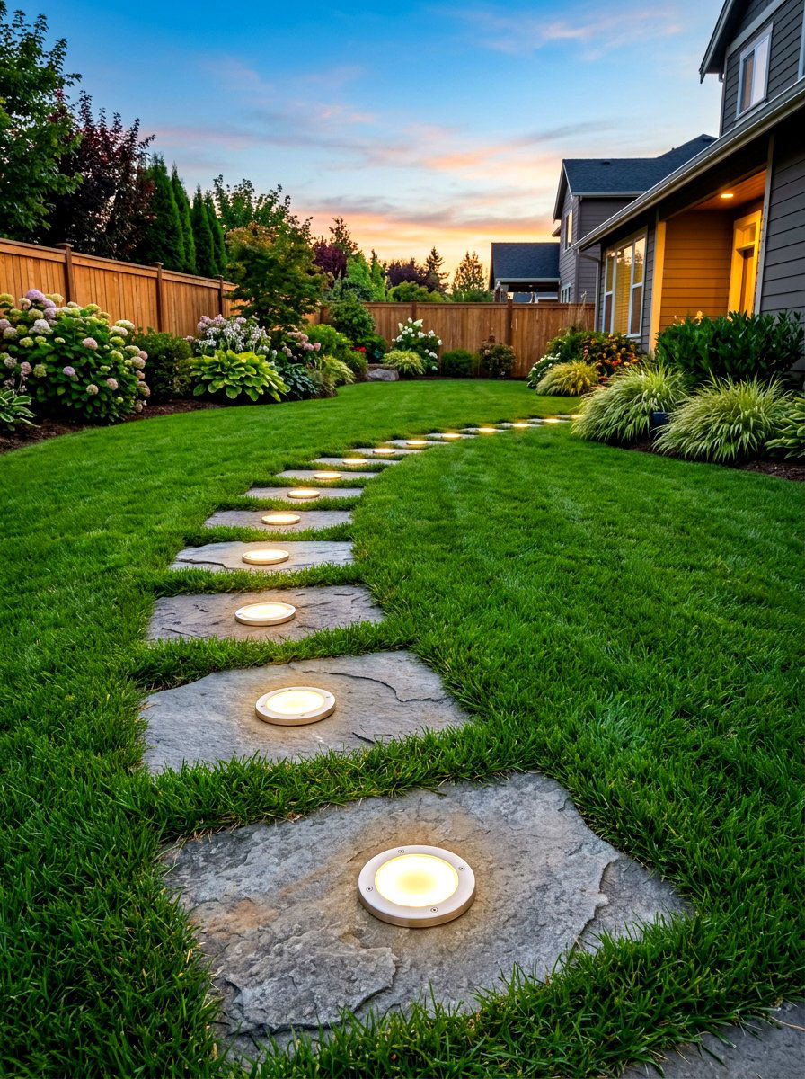 Wireless Disk Lights - 30 pathway lighting ideas