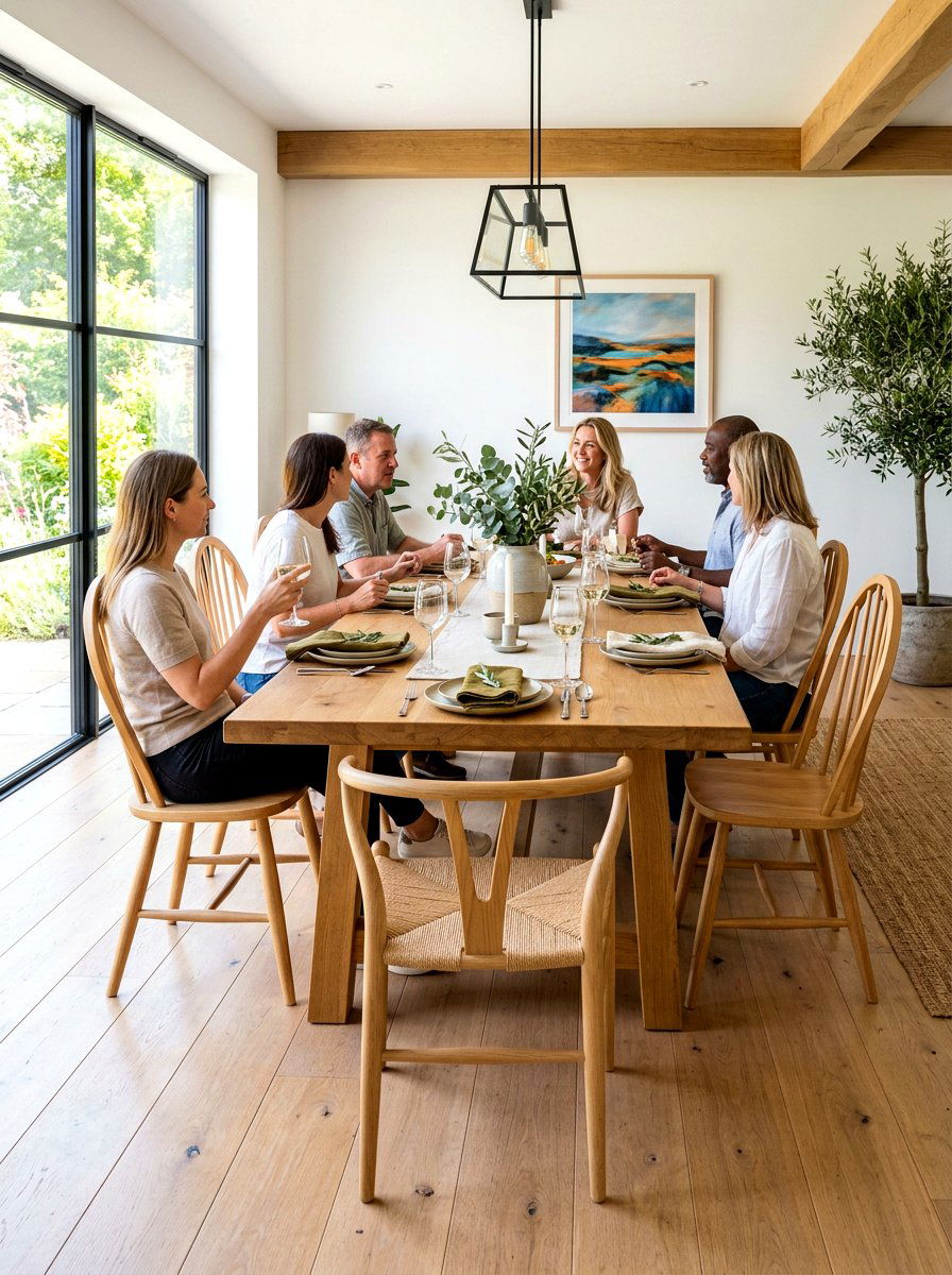 Wishbone And Windsor Chair Mix - 30 mixed dining seating ideas