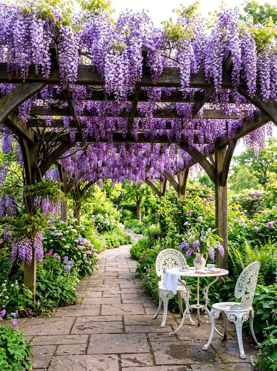Wisteria Pergola Canopy - 30 pergola shade ideas