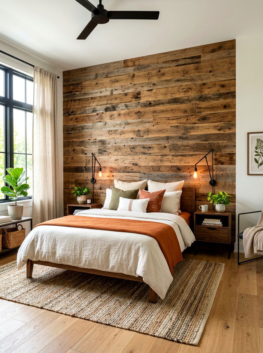 Wood Accent Wall Bedroom - 30 warm wood bedroom ideas