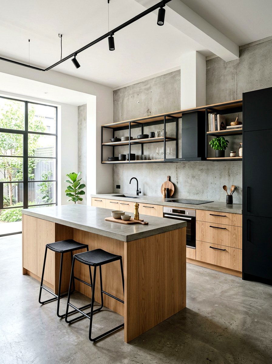 Wood And Black Studio Kitchen - 30 studio kitchen ideas