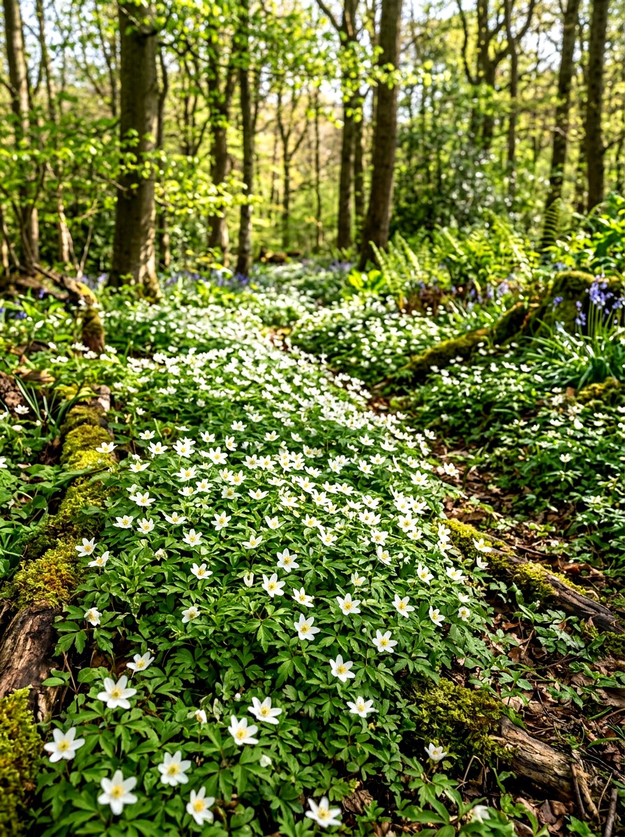 Wood Anemone Patch - 30 woodland shade garden ideas
