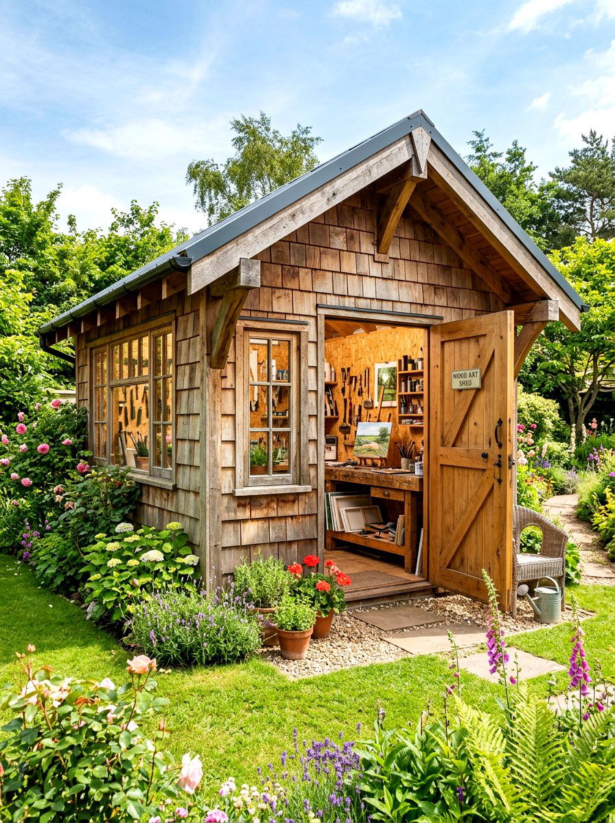 Wood Art Shed - 30 art shed ideas