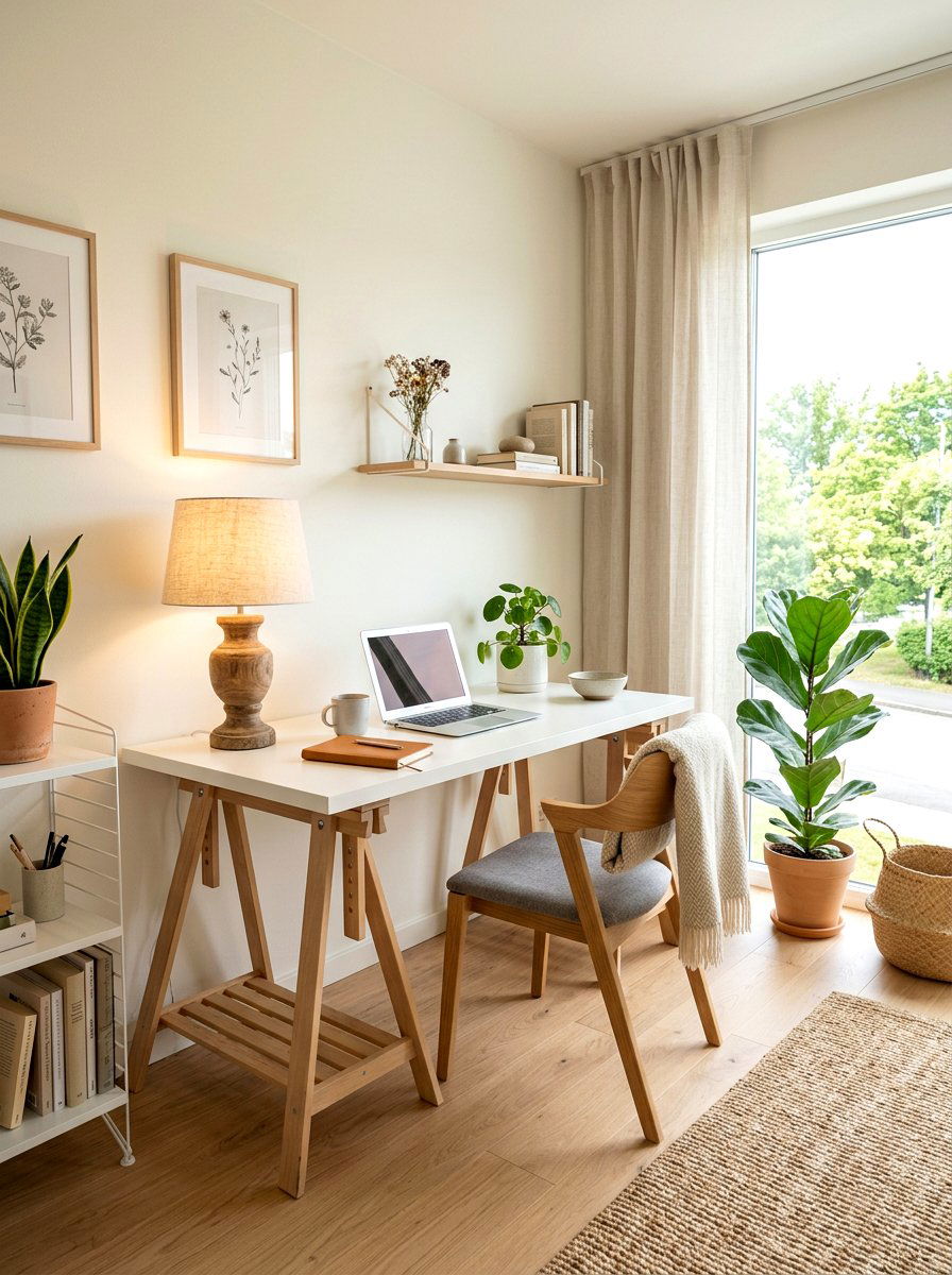 Wood Base Table Lamp - 30 desk lamp styling ideas