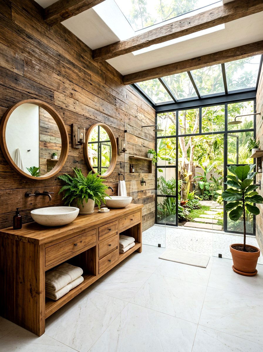 Wood Bathroom - 30 neutral bathroom ideas