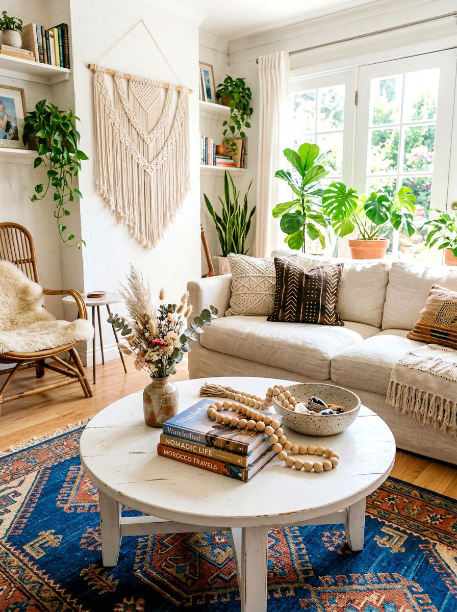Wood Bead Strand - 30 coffee table seasonal decor ideas