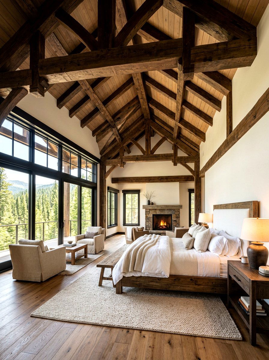 Wood Beam Ceiling Bedroom - 30 warm wood bedroom ideas