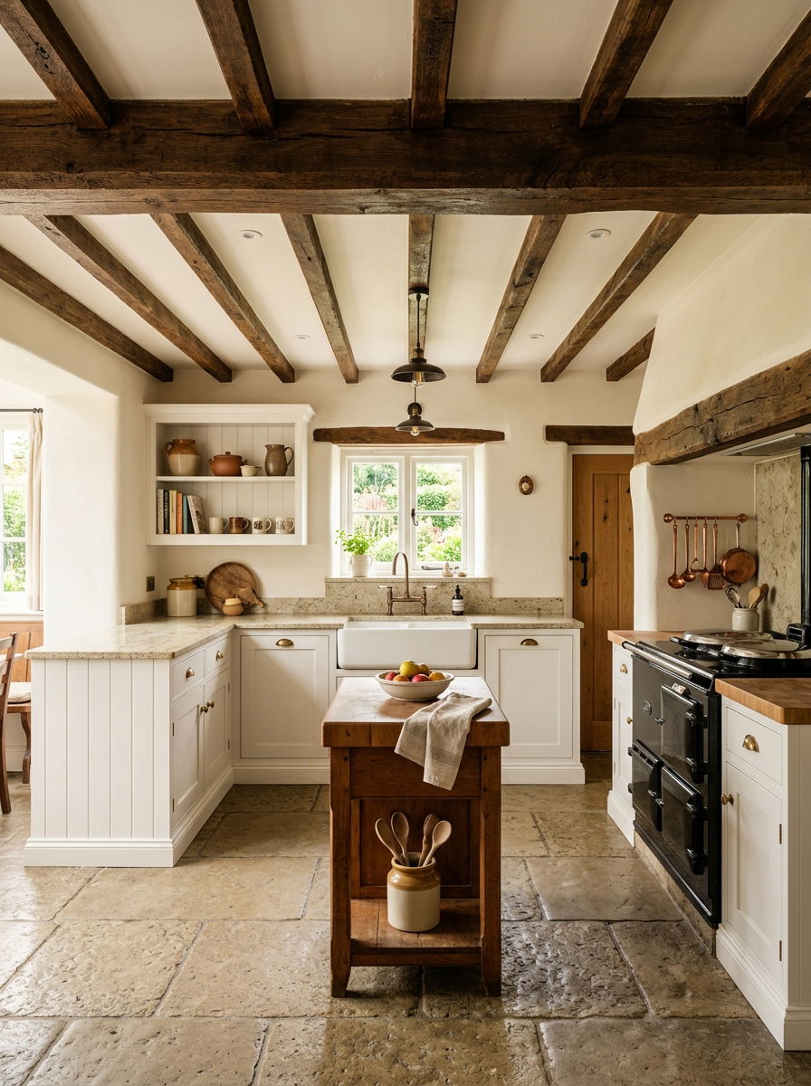 Wood Beam Small Kitchen - 30 small kitchen ideas