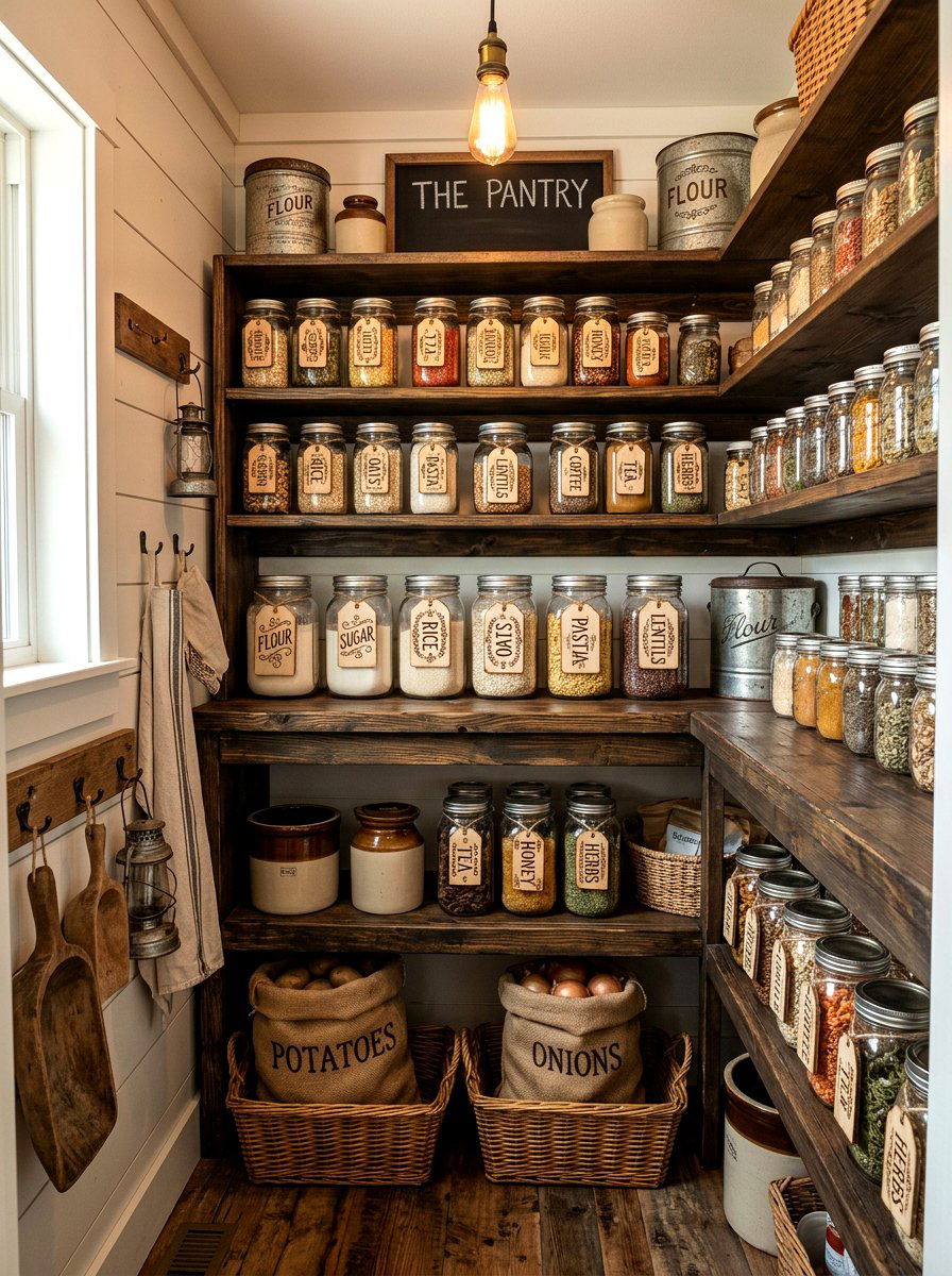 Wood Burned Wooden Pantry Tag - 30 pantry labels luxury ideas