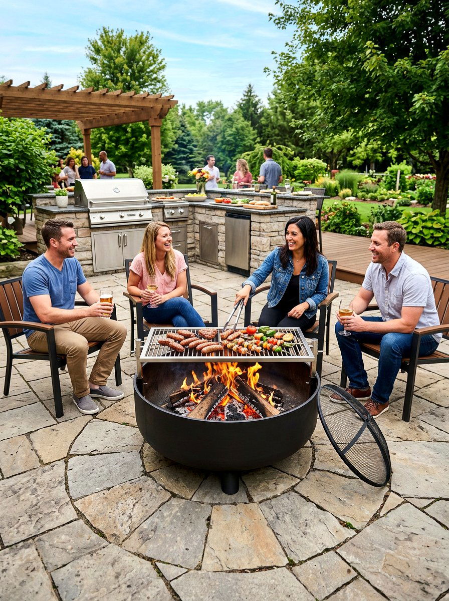 Wood Burning Fire Pit With Grill Grate - 30 portable fire pit ideas