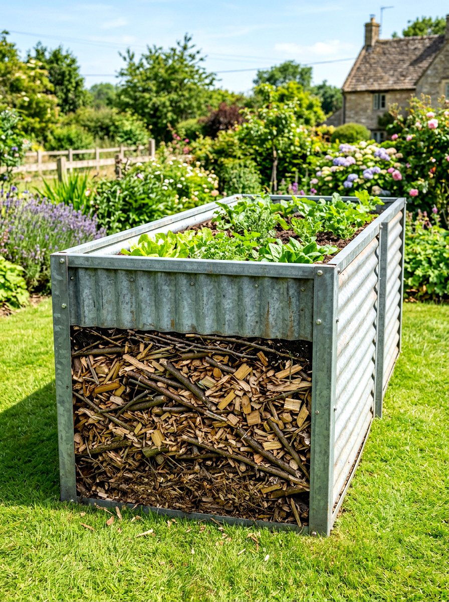 Wood Chip Bottom Layer - 30 raised bed soil ideas