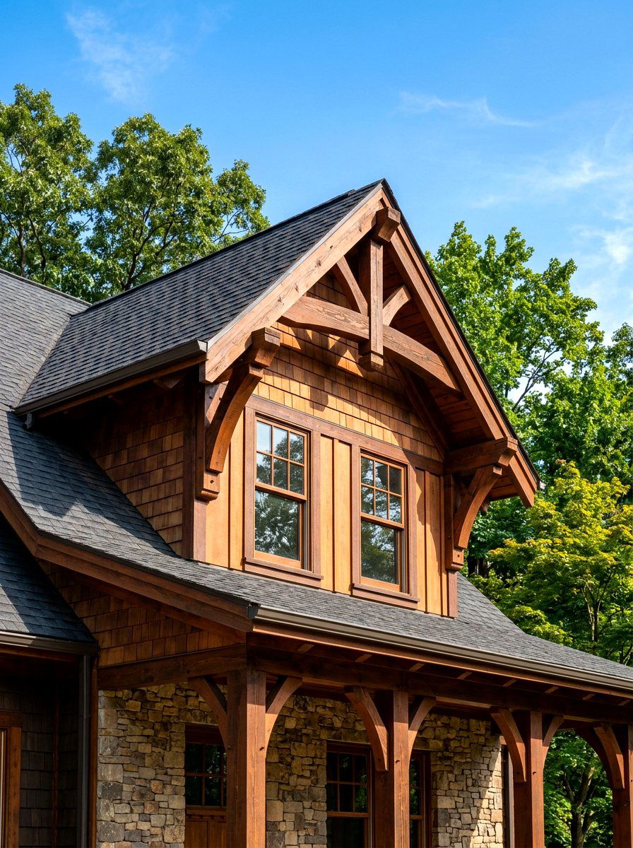 Wood Corbel Dormer - 30 dormer curb appeal ideas