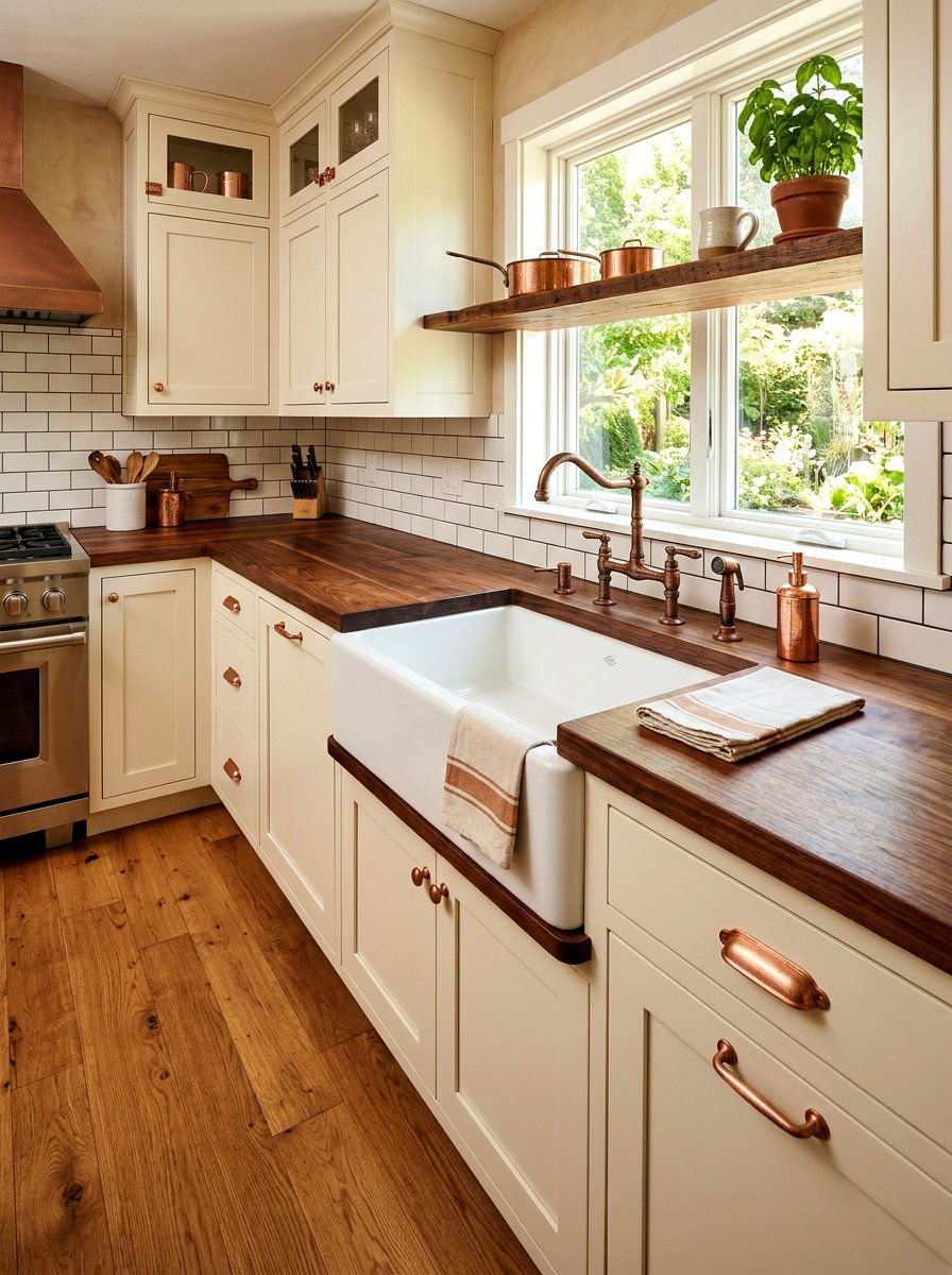Wood Countertop Apron Sink - 30 apron sink kitchen ideas