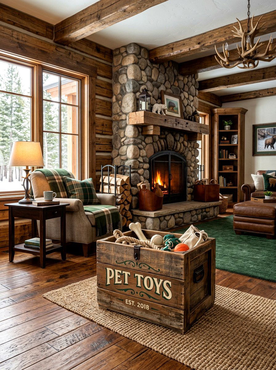 Wood Crate For Pet Toys - 30 pet toy storage ideas