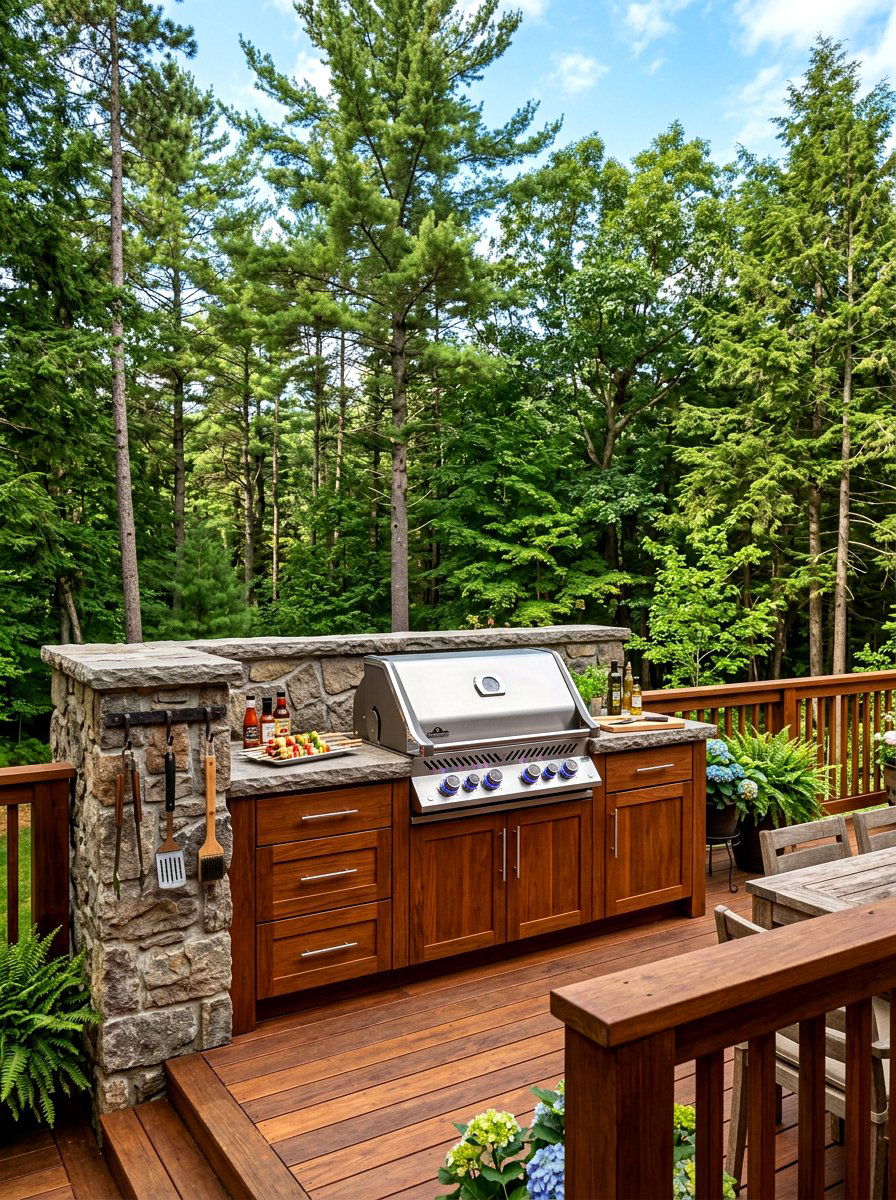 Wood Deck Grill - 30 deck grill station ideas