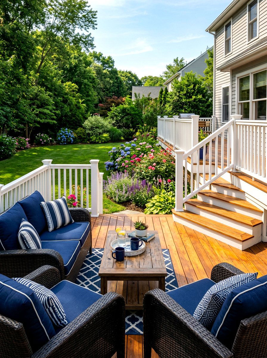 Wood Deck Porch - 30 curb appeal front porch ideas