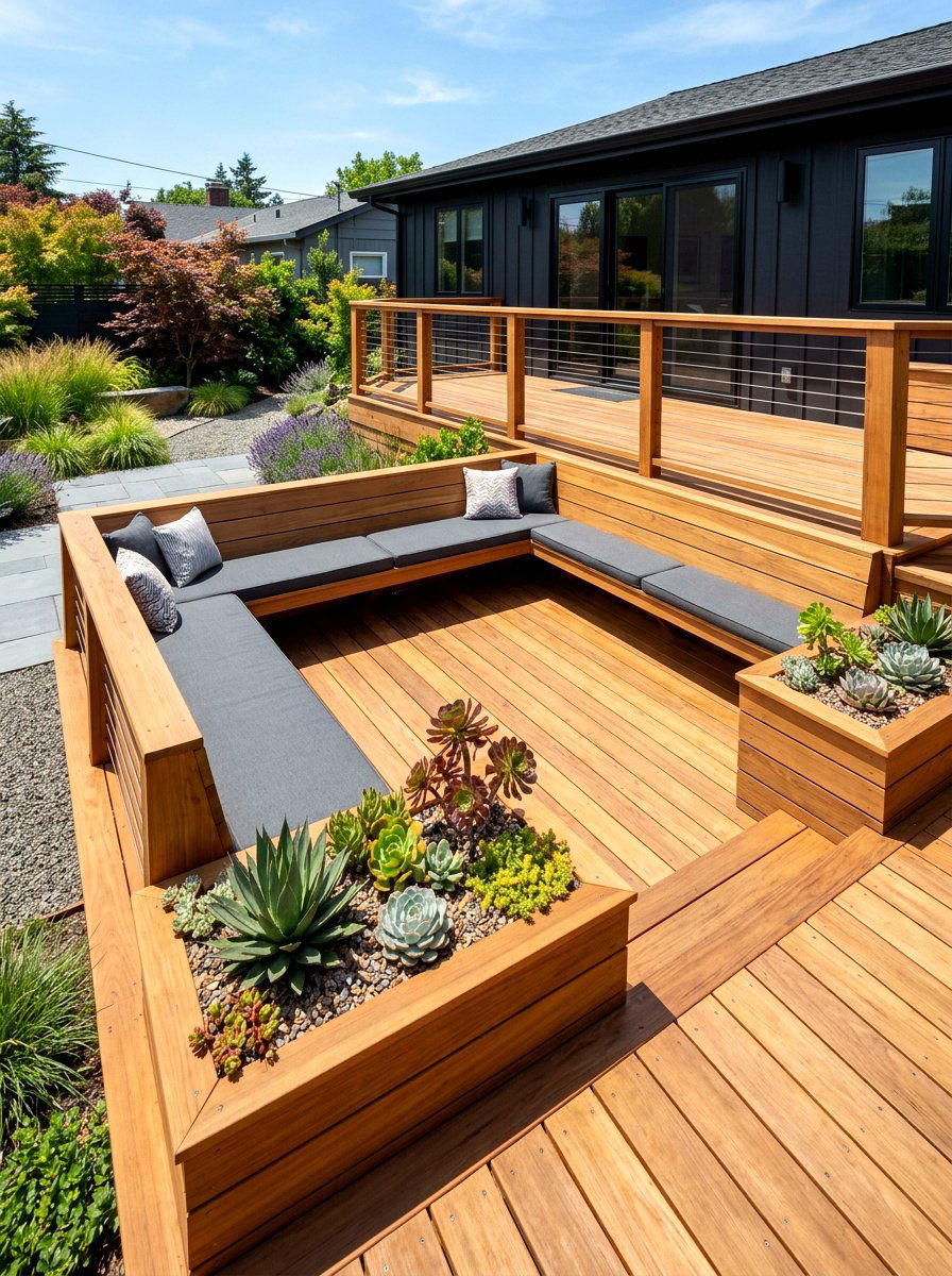 Wood Decking - 30 drought smart backyard ideas