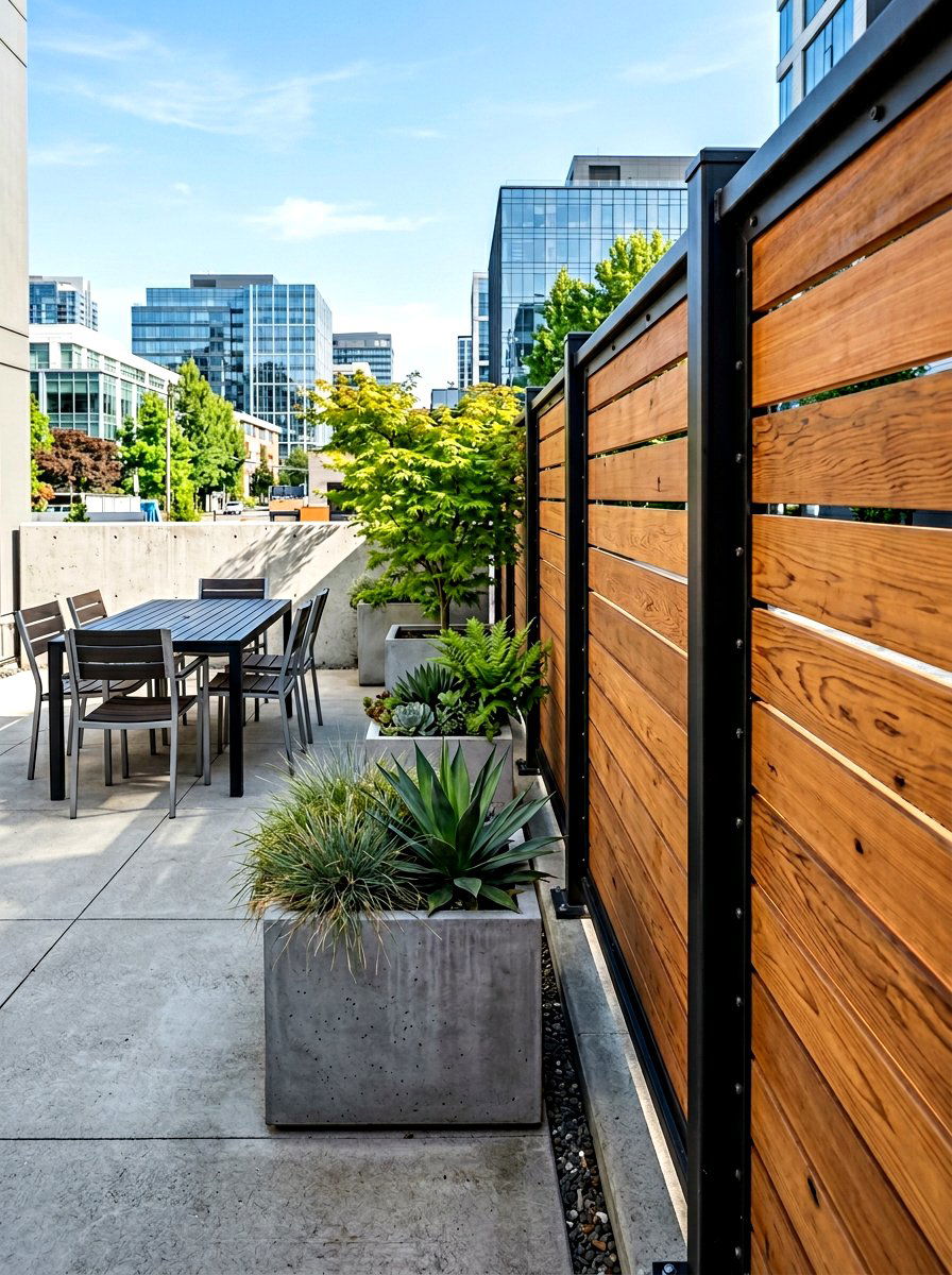 Wood Fence With Metal Posts - 30 wooden fence ideas