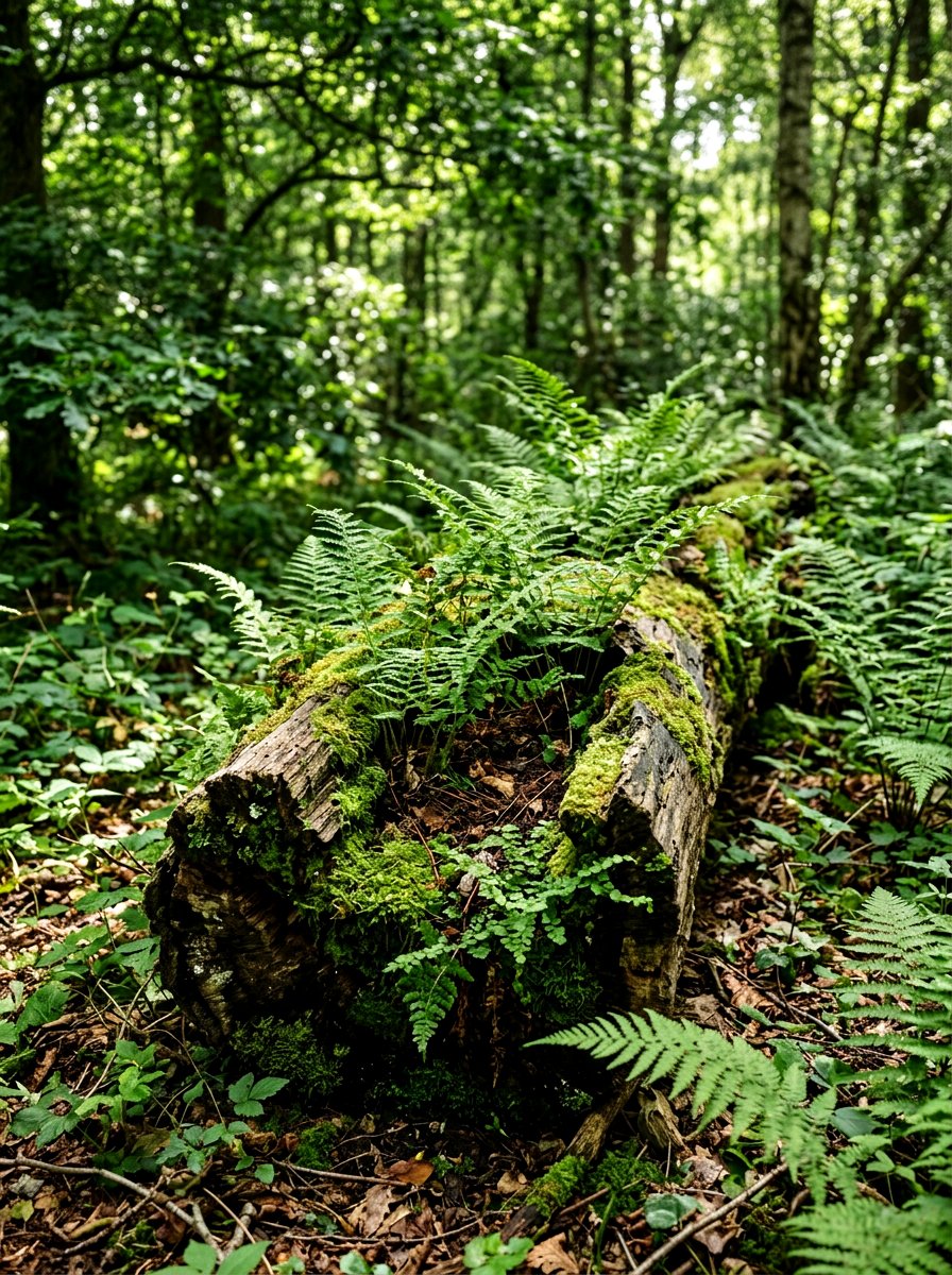 Wood Fern Log - 30 shade container garden ideas