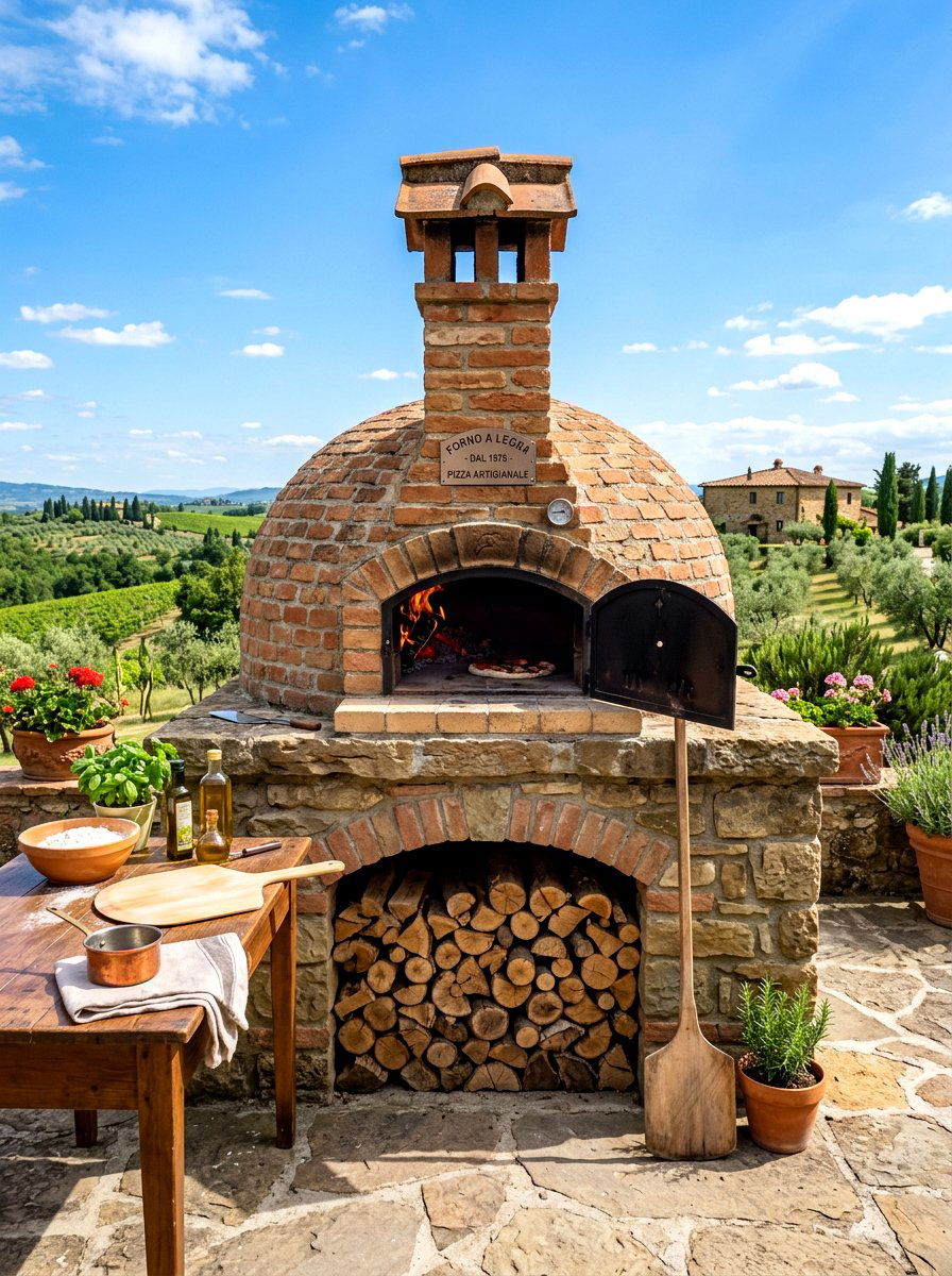Wood Fired Pizza Oven - 30 backyard staycation ideas