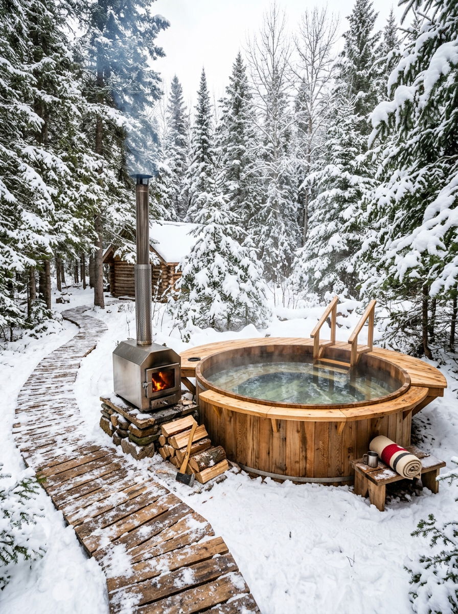 Wood Fired Plunge Pool - 30 plunge pool ideas