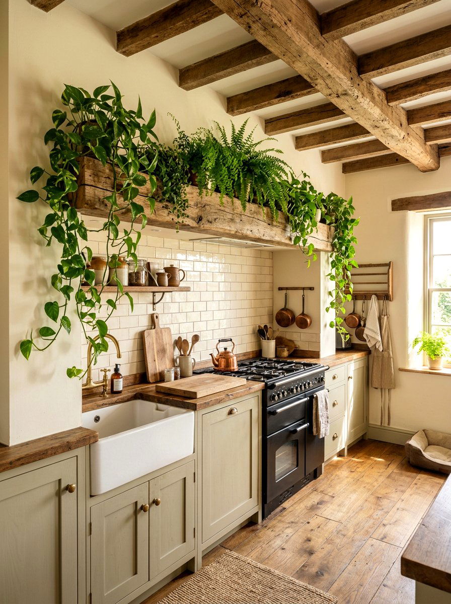 Wood Floating Shelf Kitchen - 30 kitchen plant ledge ideas