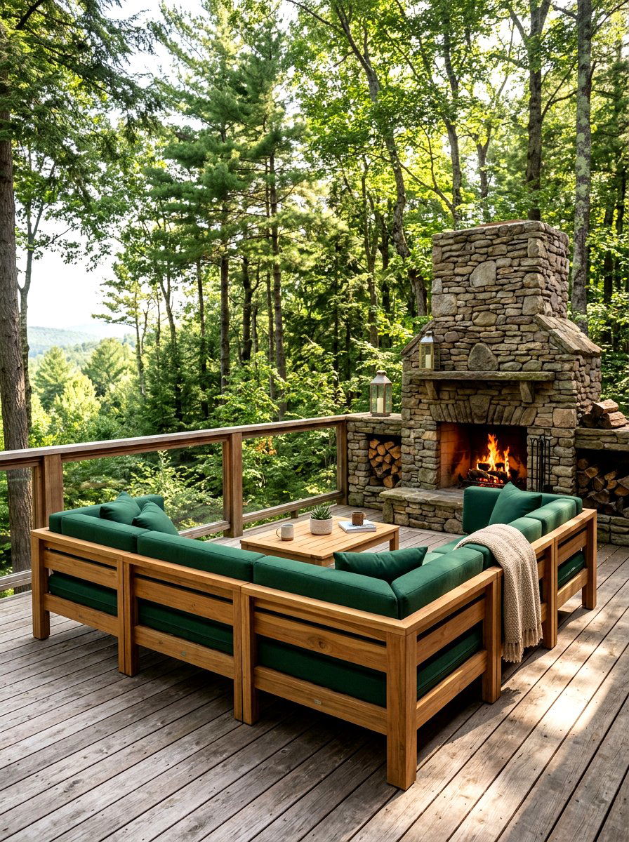 Wood Frame Modular Sectional - 30 modular outdoor seating ideas