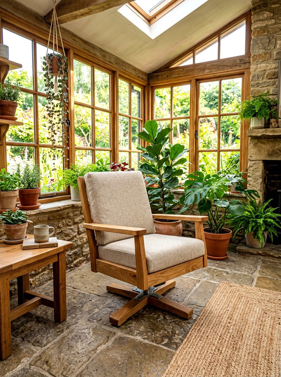 Wood Frame Swivel Chair - 30 swivel chair ideas