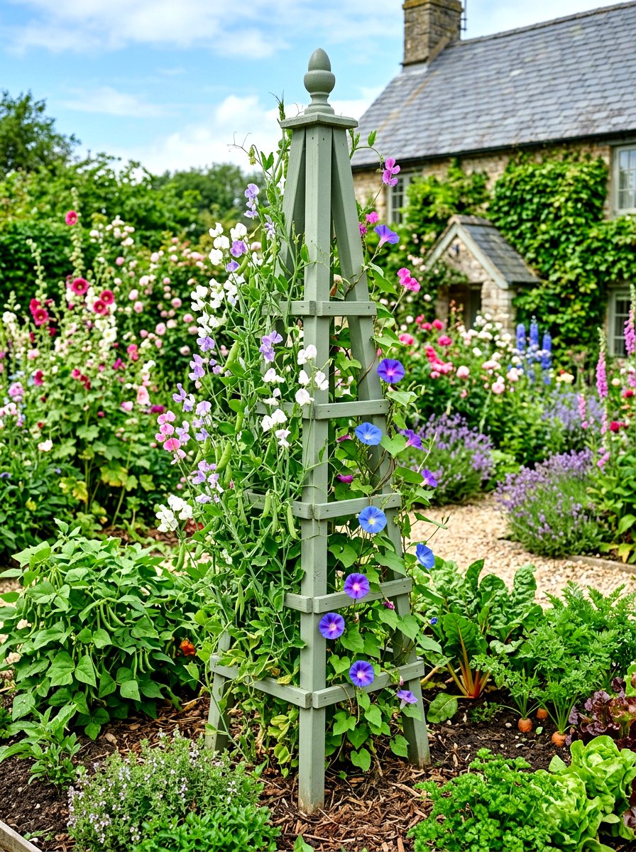 Wood Garden Obelisk - 30 potager garden ideas