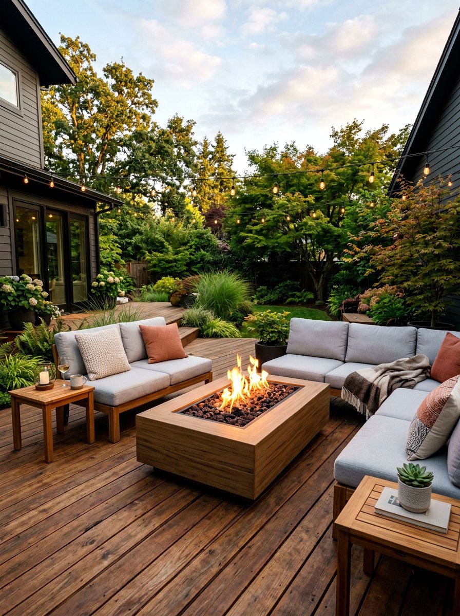 Wood Gas Fire Pit - 30 gas fire pit ideas
