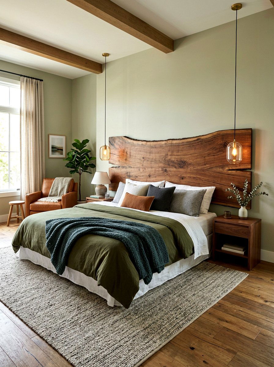 Wood Headboard Bedroom - 30 warm wood bedroom ideas