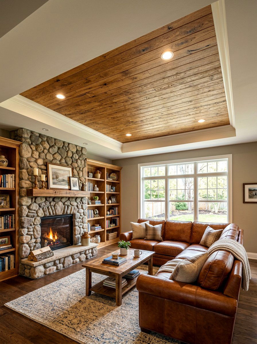 Wood Inlay Tray Ceiling - 30 tray ceiling ideas