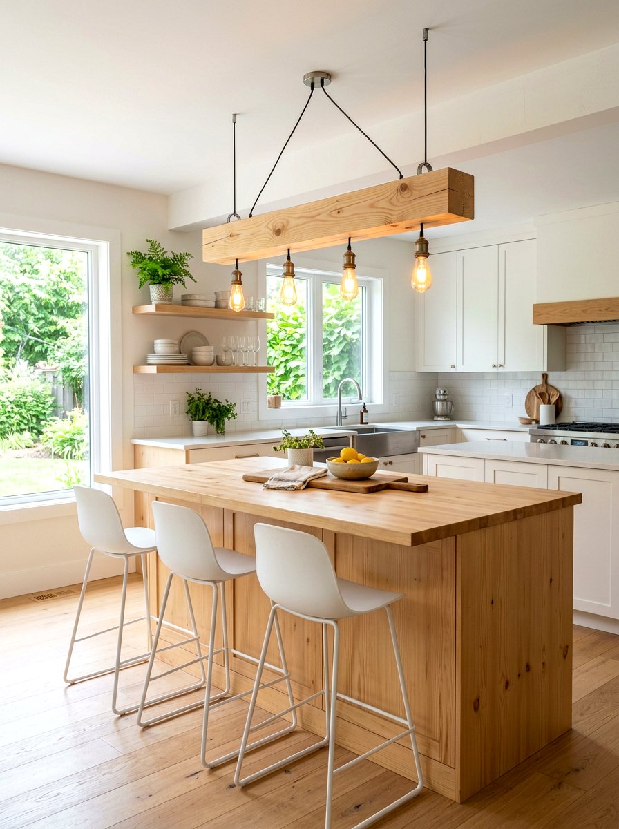 Wood Kitchen Light - 30 kitchen lamp styling ideas