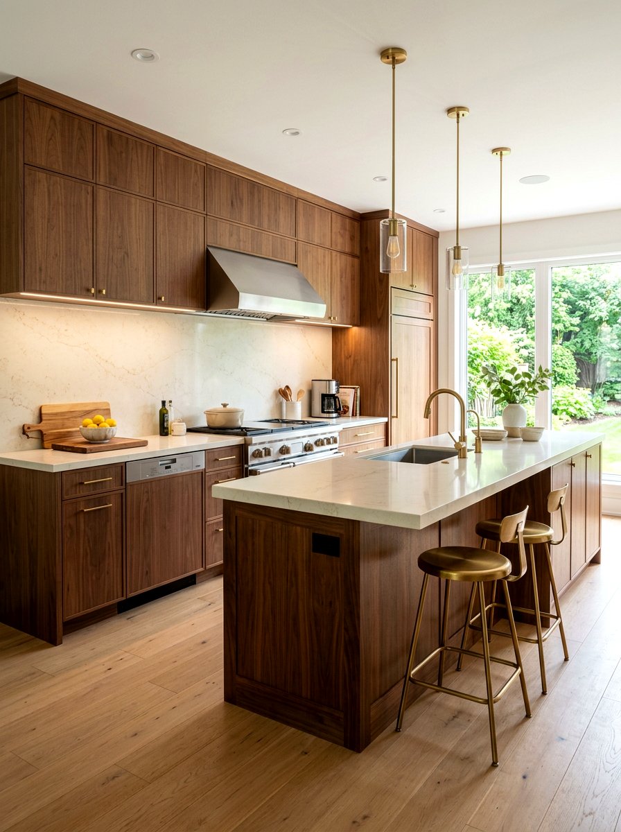 Wood Kitchen With Quartz - 30 warm wood cabinet kitchen ideas