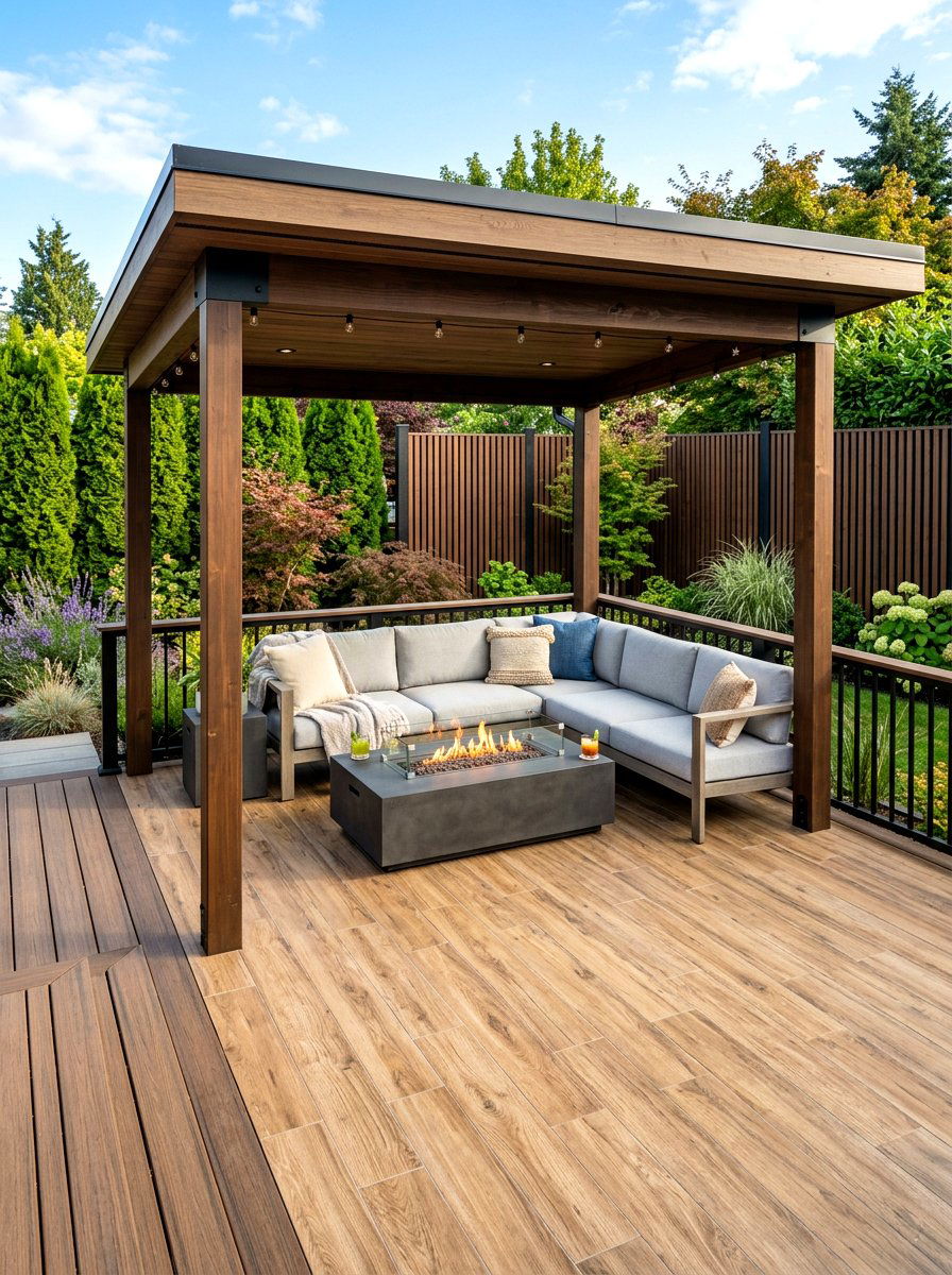 Wood Look Tile Gazebo Floor - 30 gazebo floor ideas