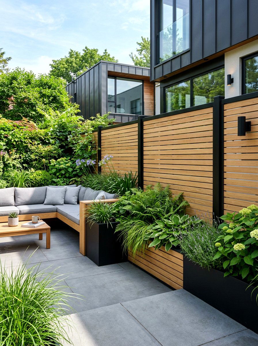 Wood Metal Mix - 30 decorative fence ideas