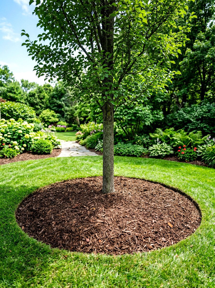 Wood Mulch Tree Ring - 30 tree ring flower bed ideas