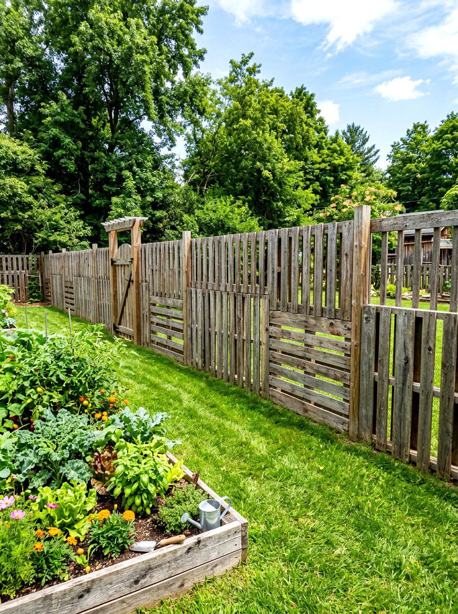 Wood Pallet Fence - 30 cheap fence ideas