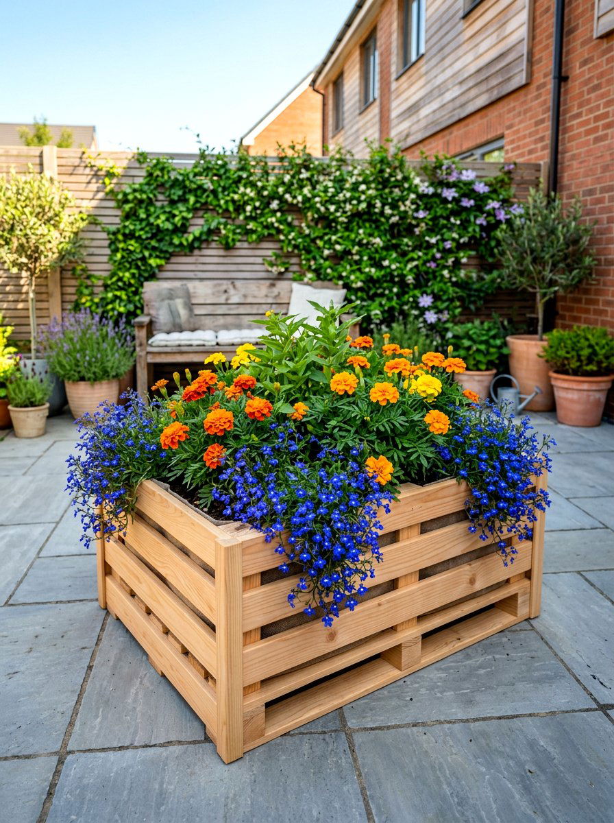 Wood Pallet Flower Bed - 30 budget flower bed ideas