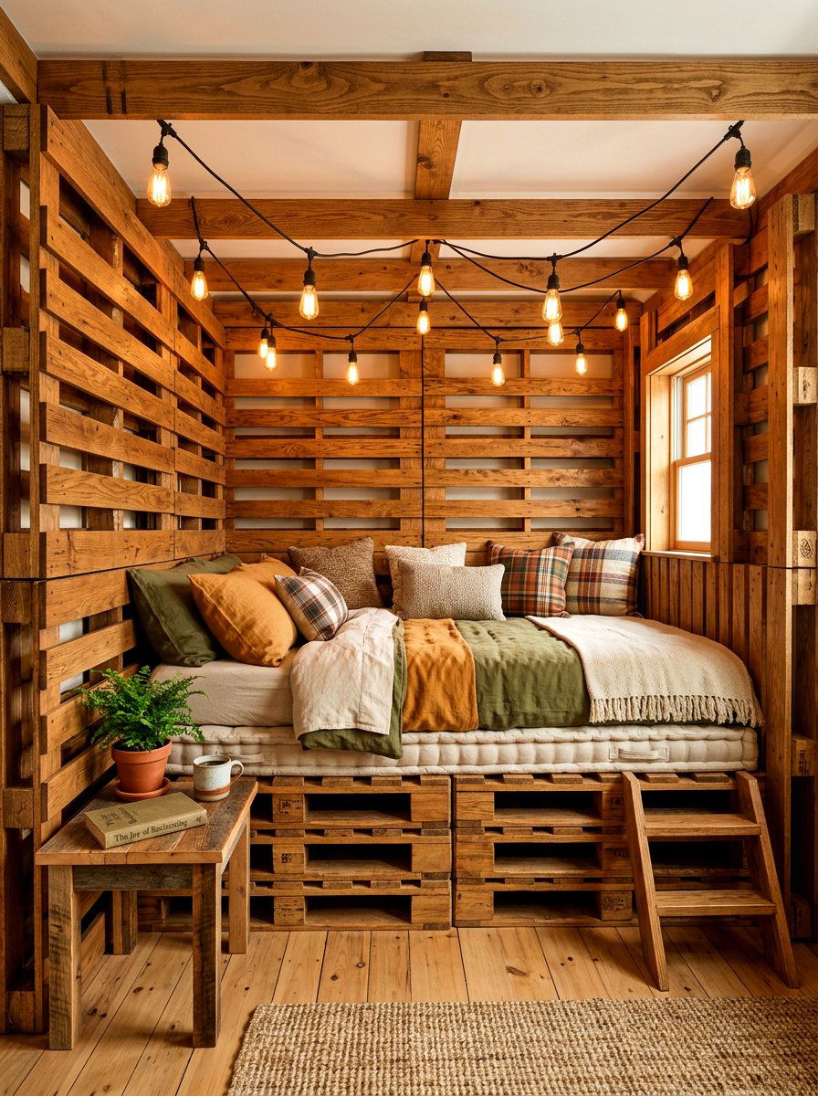 Wood Pallet Fort - 30 kids reading den ideas