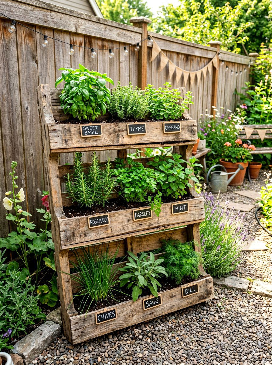 Wood Pallet Planter - 30 backyard planter ideas