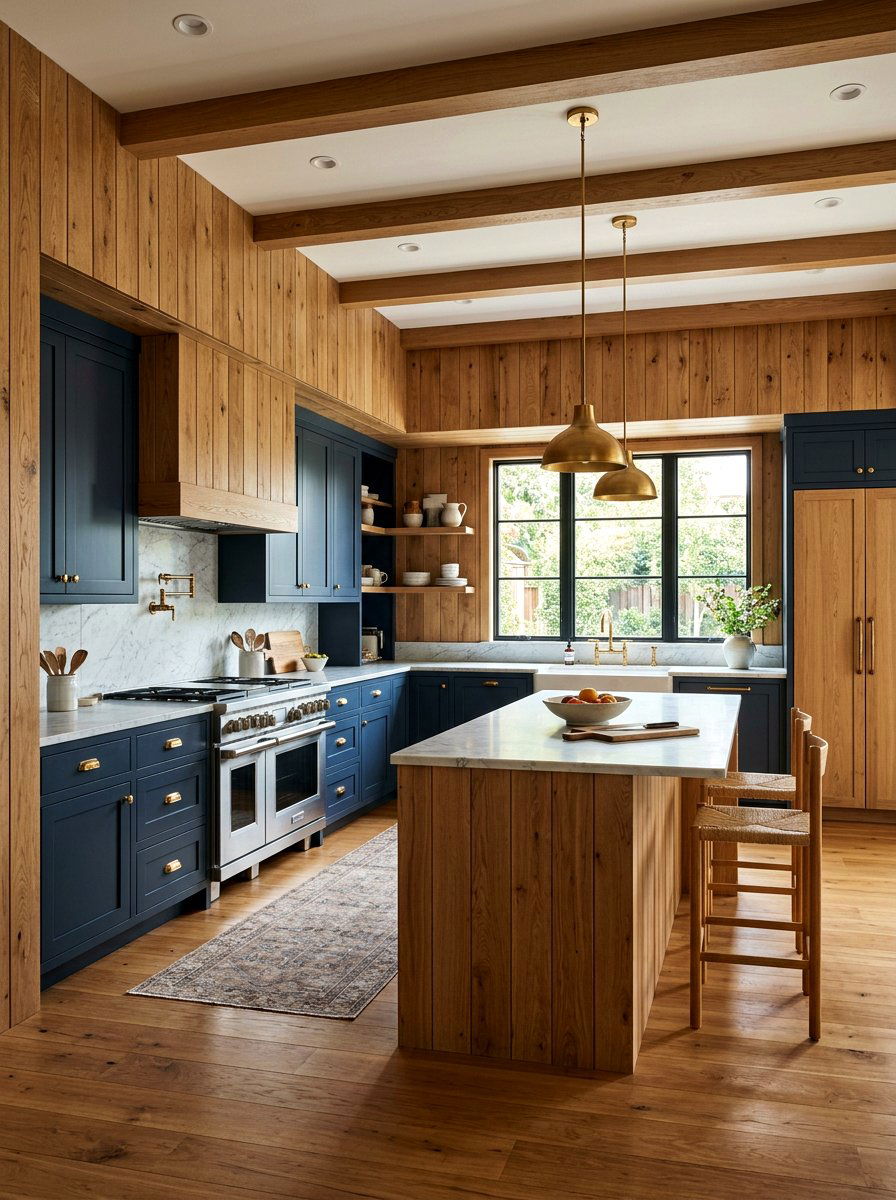 Wood Paneled Kitchen Walls - 30 retro kitchen ideas