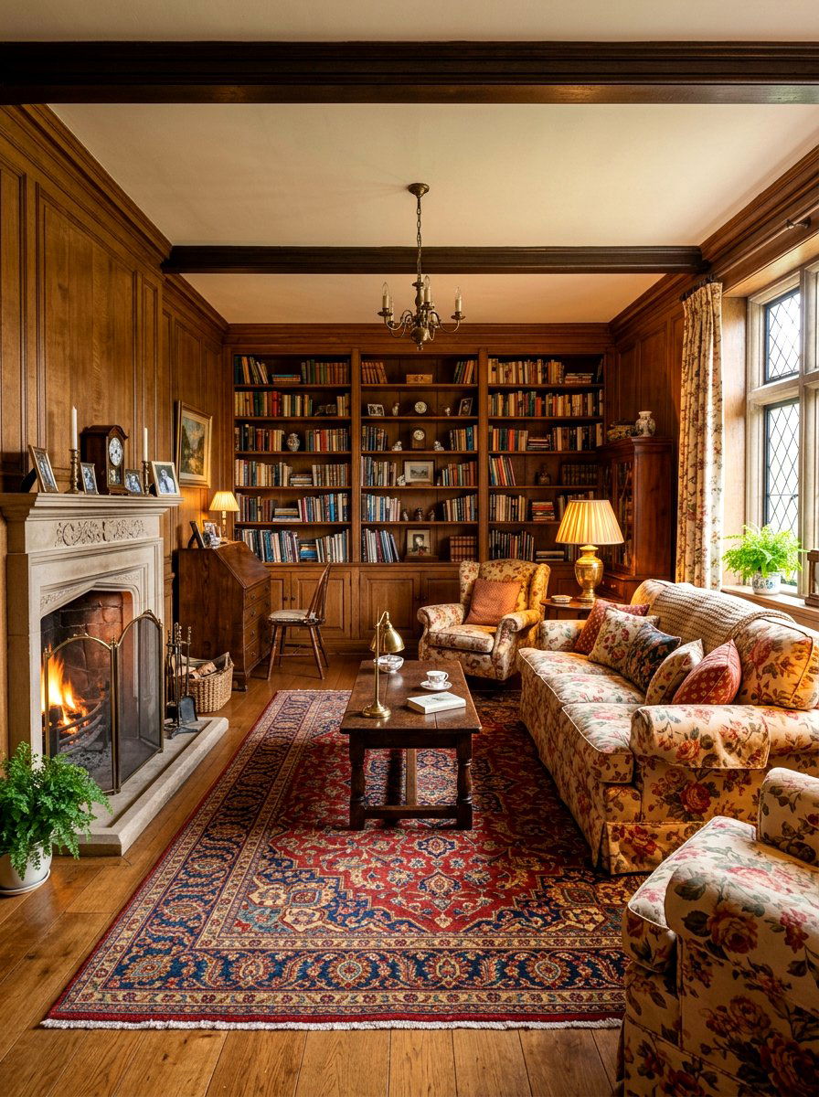 Wood Paneled Living Room - 30 grandma core living room ideas