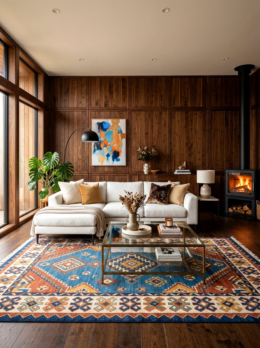 Wood Paneled Living Space - 30 cozy family room ideas