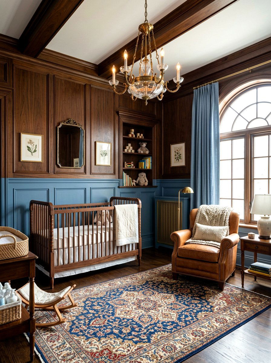 Wood Paneled Nursery - 30 luxe baby room ideas