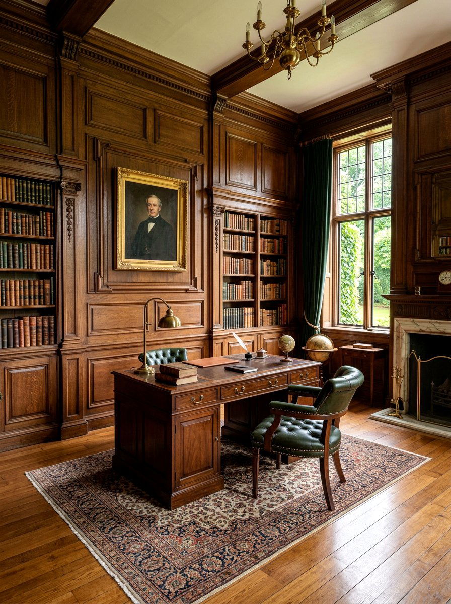 Wood Paneled Walls - 30 English country living room ideas