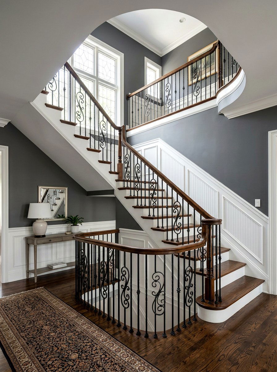 Wood Paneling - 30 staircase decor ideas
