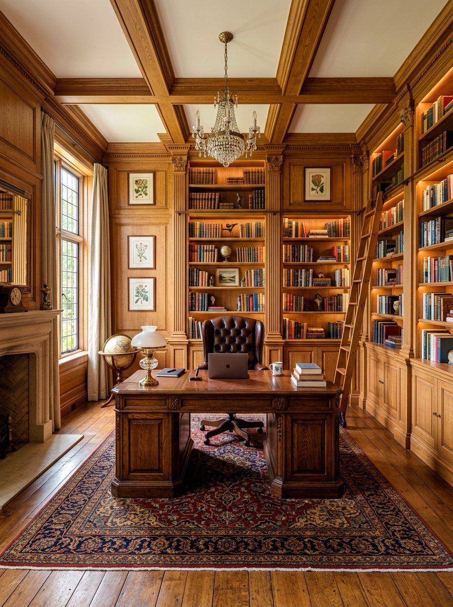 Wood Paneling Office Library - 30 classic office library ideas